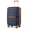 KONO Valise Moyenne 66x44x28.5cm Valise de Voyage Extensible Valise Rigide Trolley en Polypropylène à 4 roulettes et Serrure TSA, Marine