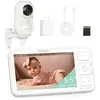 Momcozy Babyphone avec caméra Écran 5.5 Pouces Full HD 1080P Moniteur ...