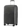 KONO Valise Moyenne Bagage à Main Trolley Rigide 67x46x27cm Valise de Voyage avec 4 roulettes Doubles Pivotantes et Serrure TSA, Noir