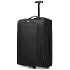 KONO Valise Cabine 53x36x18cm Souple Légère à 2 roulettes Bagage à Main Avion Voyage Bagages en Polyester 600D, Noir