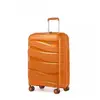 British Traveller Valise Bagage Cabine 55x40x20cm Rigide Polypropylène Valise de Voyage à 4 roulettes et Serrure TSA, 39L, Crème