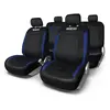 Jeu De Housses Complet Premium Sparco Noir Lisere Bleu Pvc+Polyest