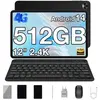 DOOGEE T40 Pro Tablette Tactile 12" 2.4K Android 14 - 20Go + 512Go Grande Batterie 10800mAh Tablette PC Dual SIM 4G WIFI GPS - Noir