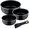 BERGNER Click&Cook Black Edition Lot de 3 casseroles de cuisine de 16,...