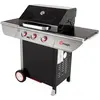 Barbecue à gaz avec couvercle de cuisson Argent 141.5x58.5x114.5 cm