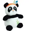 Peluche bouillotte INDIAN PANDA - JEMINI - H 21 cm - Blanc et noir - Bébé