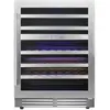 Merkloos / Sans marque Le Chai LB468 - Wijnklimaatkast 2 zones - RVS - 60 cm breed - 46 Flessen