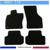 VOLKSWAGEN Tapis de voiture - Sur Mesure pour GOLF 7 (dès 2012) - 4 pièces - Tapis de sol antidérapant pour automobile