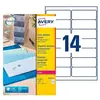 Avery Dennison, Étiquettes, Etiquette d'adresse, 99,1 x 38,1 mm, trans...