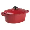Cocotte en fonte émaillée - CHASSEUR - ovale 31 cm - rouge sublime - t...