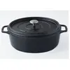 INVICTA Cocotte ovale - Ø 31 cm - Noir - Tous feux dont induction