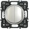 LEGRAND Interrupteur Poussoir double Céliane 6A + enjoliveur