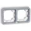 Legrand plaque d'encastrement plexo 2 postes horizontal (composable)
