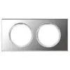 Plaque matiere 2 postes verre mirroir celiane Legrand 069122