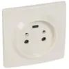 Legrand - Socle 2P+T à vis avec éclips de protection dimensions 95x95mm 055452