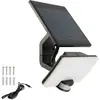 OXEO Projecteur solaire avec détecteur de mouvement - 10W - Panneau déportable - Blanc - Eclairage Extérieur Entrée Jardin Patio