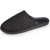 Isotoner Chaussons mules Homme Noir tartan