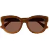 Isotoner Lunettes de soleil forme papillon caramel femme