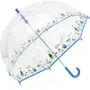 Isotoner - Parapluie Enfant transparent PVC/Monstre bleu