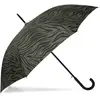 Isotoner - Parapluie Canne Auto Zèbre Kaki