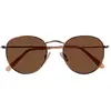 Isotoner Lunettes de soleil fines branches or rose mixte adulte