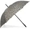 Isotoner - Parapluie Canne Auto Léopard Kaki