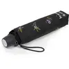 Isotoner - Parapluie ombrelle Noir Petites Fleurs UPF50+