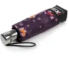 Isotoner - Parapluie X-TRA SOLIDE ALPHA 28 cm Fleurs Aubergine