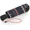 Isotoner - Parapluie Mini Auto Rayure Petit Coeur Marine