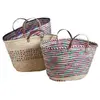 AUBRY GASPARD - Couffin palmier - 2 anses cuir - motifs assortis