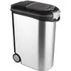 CURVER Conteneur à croquettes pour chien 20 kg - 54L - Aspect métal