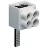 Hager Borne de raccordement 1P languette 2 câbles 16mm² Vendu à l'unité