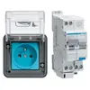 HAGER - Witty IP55 3KW 2P+T M2 + protection différentielle