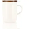 Ogo Tisanière 475ml blanc avec couvercle bois