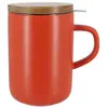 Ogo Tisanière grès 475ml terracotta avec couvercle bois