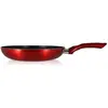 Poêle - MENASTYL - 28 cm - Aluminium - Cerise - Compatible induction