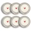 Lot 6 assiettes plates gallina 26cm en gres