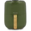 Friteuse a air chaud 4.5l colorama olive avec poignee finition bois