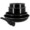 MENASTYL - LOT DE 5 PIÈCES IRIS EN ALUMINIUM NOIR INDUCTION