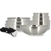 MENASTYL SET 9 PIÈCES IRIS POELE CASSEROLE WOK POIGNEE EN ACIER INOXYD...