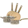 Lot de 5 pieces leopard en aluminium recycle marron