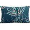 Coussin imprimé Alga outdoor indigo 30 x 50 cm Vivaraise