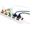 GEFOM Bloc prises Sono, 5 prises + 6 interrupteurs 3M de câble 3G1,5 400277