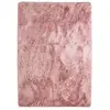 THE DECO FACTORY Tapis de Salon ou Chambre Shaggy - Neo Yoga- Tapis Lavable à Base Fine en Microfibre Poils Longs Extra Doux Rose 160 x 230 cm