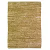 Tapis en cuir tressé ocre 120x170