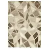 THE DECO FACTORY DEHORS-DEDANS - Tapis motifs Cubisme pour intérieur et extérieur jardin et terrasse 120 x 170 cm Beige/Brun