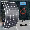 panneau solaire kit complet 100w 200w 300w 400w Flexible solar cell haute efficacité 23 PWM contrôleur pour [7D66F85]