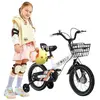 B.LIVEM 16 Pouces Vélo Enfant de 5 à 9 Ans Blanc avec Roues dentraînem...