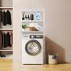 Support de rangement pour salle de bain - QUIIENCLEE - adapté au balcon - métal - 62x34x117cm
