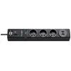 Parasurtenseur BRENNENSTUHL 3 PRISES NOIR 2xUSB 2M H05VV-F 3G1.5